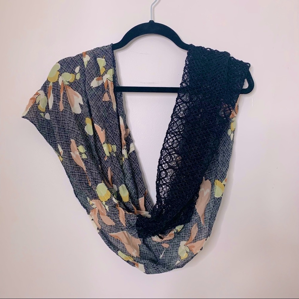 Urban Outfitters Crochet /floral infinity scarf